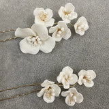 4PCS Flower Hair Pins Wedding Hair Jewelry Bridal Tiara Head Ornament
