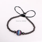 Micro Pave CZ & Beads Macrame Bracelet for Men Women