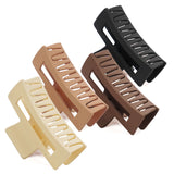 4PCS Women Girls Hair Claws Clips Long Size Solid Ponytail Hairpin Crab Barrette
