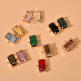 4PCS Women's Rhinestone Pendant Charms 14k Plated DIY Jewelry Making