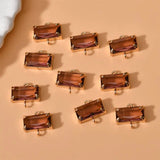 4PCS Women's Rhinestone Pendant Charms 14k Plated DIY Jewelry Making