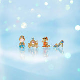 4PCS Copper Zircon Princess Crystal Shoe Stud Earrings Women Gift