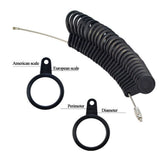 4PCS Jewelry Measuring Tool Set Rubber Hammer Plastic Finger Gauge Tape