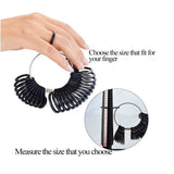 4PCS Jewelry Measuring Tool Set Rubber Hammer Plastic Finger Gauge Tape