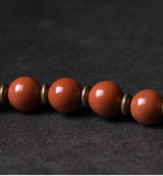 Retro Vintage Red Stone Copper African Green Beaded Couple Bracelets