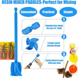 4Pack Resin Mixer Paddles - Epoxy Mixer Attachment - Reusable Paint Mixer