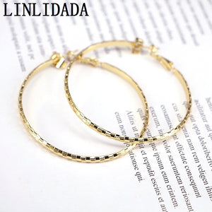4 Pairs 50mm Big Hoop Earrings for Women Round Circle Metal Jewelry