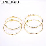 4 Pairs 50mm Big Hoop Earrings for Women Round Circle Metal Jewelry