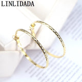 4 Pairs 50mm Big Hoop Earrings for Women Round Circle Metal Jewelry