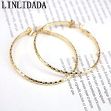 4 Pairs 50mm Big Hoop Earrings for Women Round Circle Metal Jewelry
