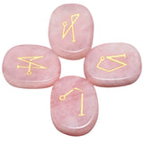Healing Reiki Crystal Engraved Symbols Palm Stone Set