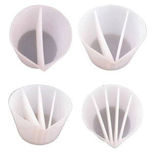 4Pc Silicone Split Cups Paints Pouring Acrylic Paint Pour Cup DIY Epoxy Resin