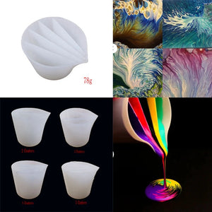 4Pc Silicone Split Cups Paints Pouring Acrylic Paint Pour Cup DIY Epoxy Resin