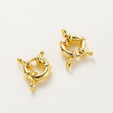 4Pcs 14K/18K Plated Brass Spring Clasp Rings for DIY Jewelry Making