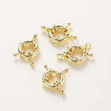 4Pcs 14K/18K Plated Brass Spring Clasp Rings for DIY Jewelry Making