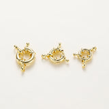 4Pcs 14K/18K Plated Brass Spring Clasp Rings for DIY Jewelry Making