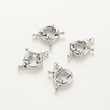 4Pcs 14K/18K Plated Brass Spring Clasp Rings for DIY Jewelry Making