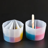 4Pcs Clear Silicone Epoxy Resin Mixing Cups DIY Epoxy Resin Tools