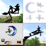 Halloween Witch Broom Moon Wall Decor Mold Resin Casting Pendant
