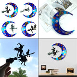 Halloween Witch Broom Moon Wall Decor Mold Resin Casting Pendant