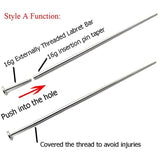 Stainless Steel Guide Rod (3cm Length) Piercing Stretching Tool