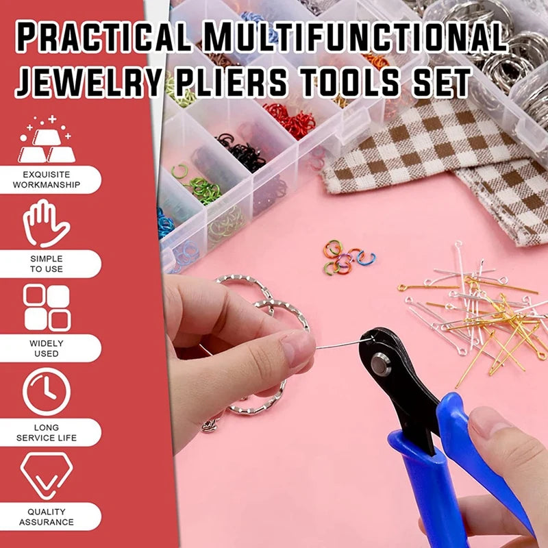 4Pcs Jewelry Making Pliers and Wire Cutters Tool Kit