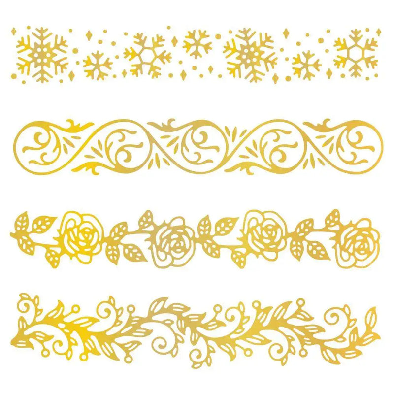 4Pcs Carbon Steel Hot Foil Plate Metal Dies for DIY Scrapbooking