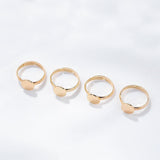 4Pcs Adjustable 14K Plated Copper Flat Circle Pad Bezel Ring Base 8MM Setting