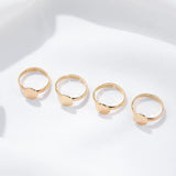 4Pcs Adjustable 14K Plated Copper Flat Circle Pad Bezel Ring Base 8MM Setting