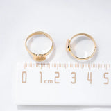 4Pcs Adjustable 14K Plated Copper Flat Circle Pad Bezel Ring Base 8MM Setting