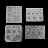 4Pcs Geometric Resin Silicone Mold Jewelry Tools