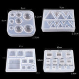 4Pcs Geometric Resin Silicone Mold Jewelry Tools