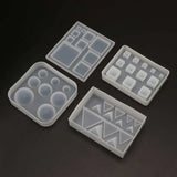 4Pcs Geometric Resin Silicone Mold Jewelry Tools