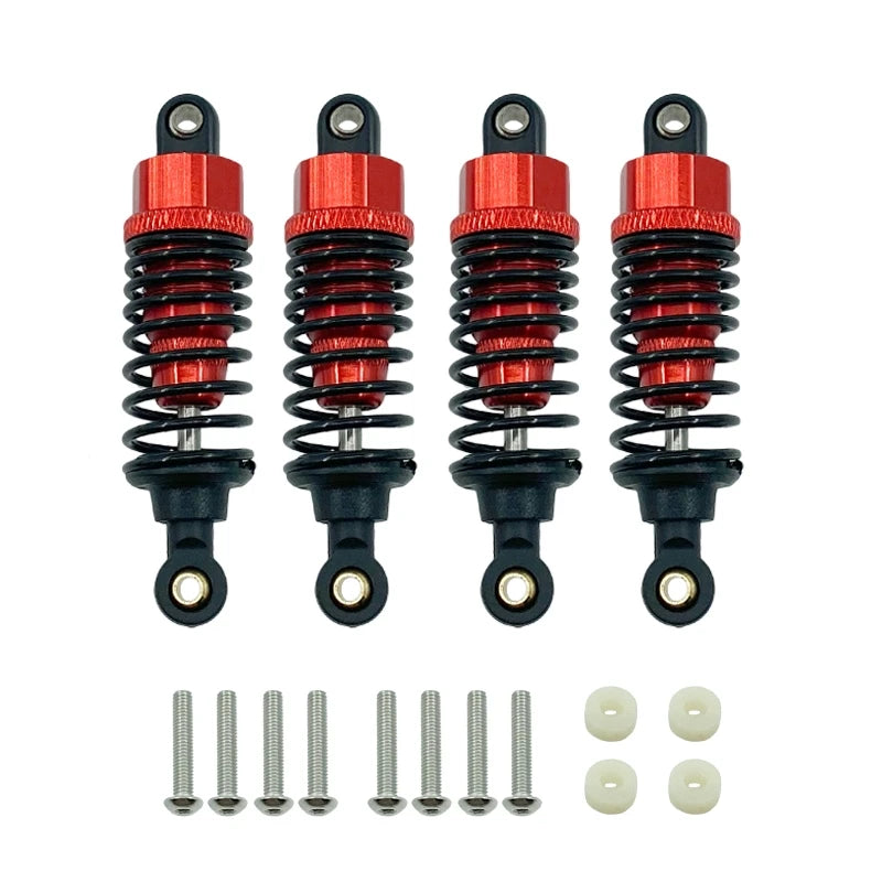 4Pcs Aluminum Shock Absorbers Damper Set for TT01 TT02 1/10 RC Car Red