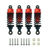 4Pcs Aluminum Shock Absorbers Damper Set for TT01 TT02 1/10 RC Car Red