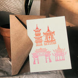 4Pcs Antique Temple Metal Cutting Dies for DIY Scrapbooking