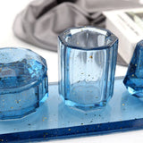 4PCS Bathroom Storage Resin Silicone Mould - Toothbrush Holder, Pen Holder Vase