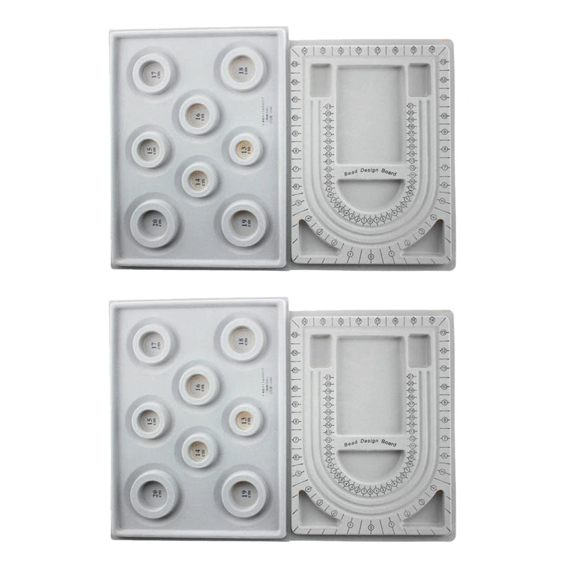 4Pcs Bead Board Bracelet Necklace Beading Jewelry Organizer Tray