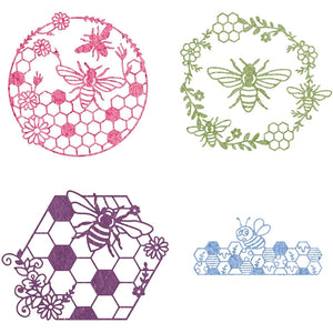 4Pcs Bees Wreath Metal Cutting Dies for DIY Scrapbooking Card Making