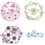 4Pcs Bees Wreath Metal Cutting Dies for DIY Scrapbooking Card Making