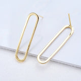 4Pcs Brass Plated Circle Post Earrings Triangle Stud For DIY Jewelry Making