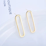 4Pcs Brass Plated Circle Post Earrings Triangle Stud For DIY Jewelry Making
