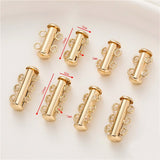 4Pcs Brass Plated Strand Layered Necklace Clasp DIY Jewelry Making