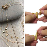 4Pcs Brass Plated Strand Layered Necklace Clasp DIY Jewelry Making