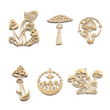 4Pcs Brass Mushroom Charms Moon Phases Star Pendants Diy Boho Jewelry