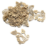 4Pcs Brass Mushroom Charms Moon Phases Star Pendants Diy Boho Jewelry