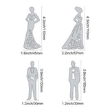 4Pcs Bride Groom Wedding Metal Cutting Dies Stencil Template