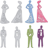4Pcs Bride Groom Wedding Metal Cutting Dies Stencil Template