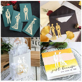 4Pcs Bride Groom Wedding Metal Cutting Dies Stencil Template