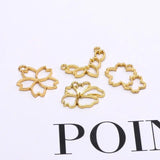4Pcs Cherry Flowers Blank Frame Pendant Open Bezel Setting UV Resin Jewelry
